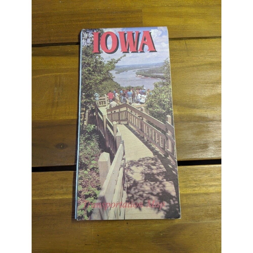 Vintage 1995 Iowa Transportation Map Brochure